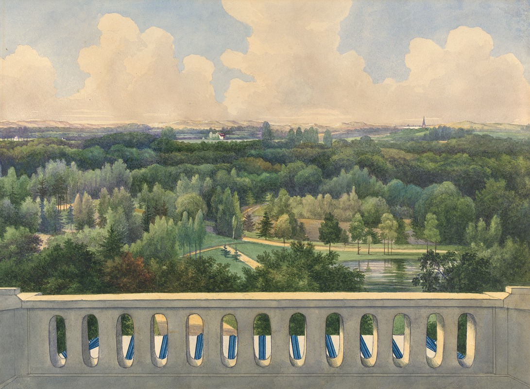 Gerrit Jan Schouten - Boschbeek & Groenendaal; View towards Leidschevaart and Zantvoort