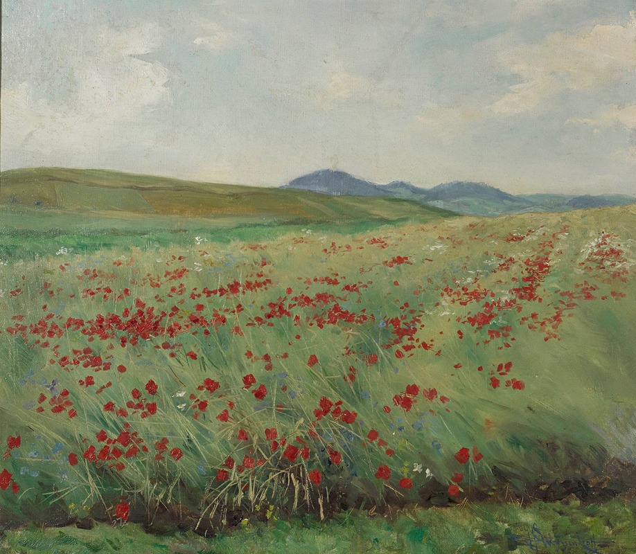 Henryk Weyssenhoff - Field of poppies