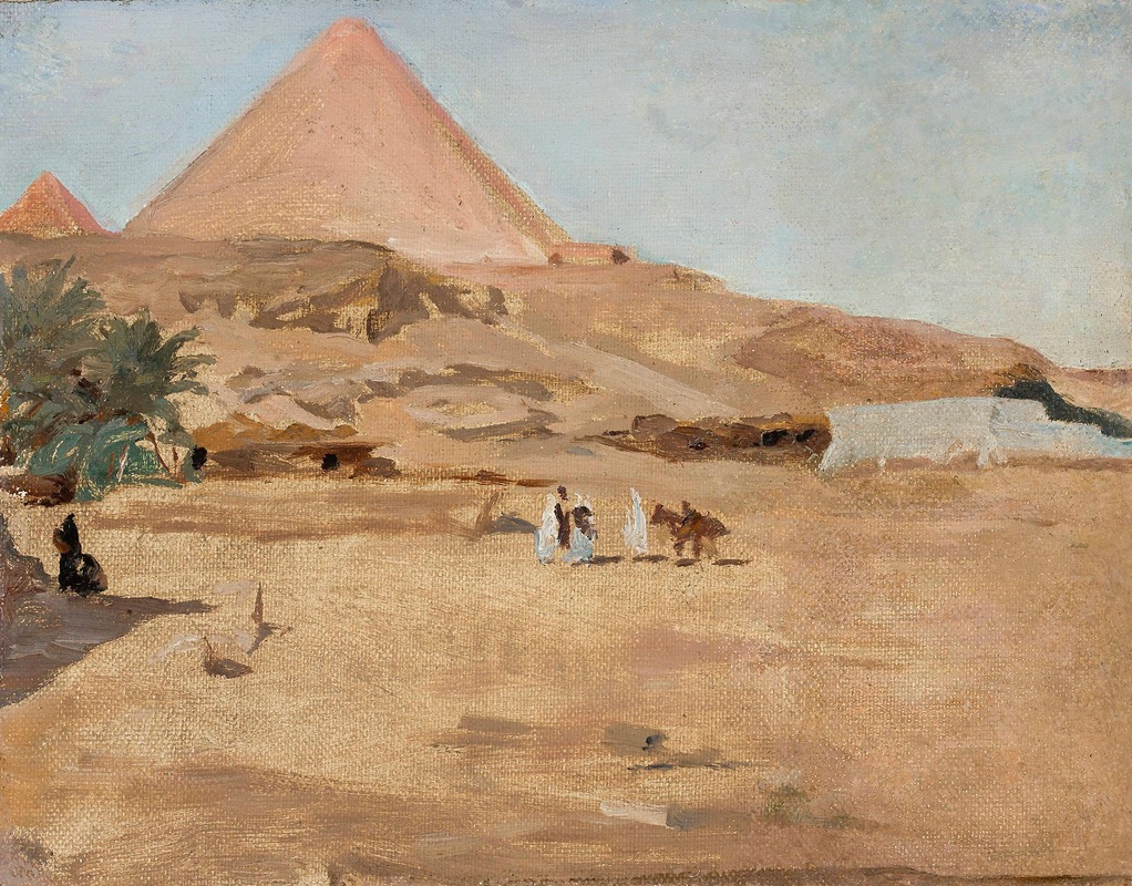 Jan Ciągliński - Desert and pyramid motif. From the journey to Egypt