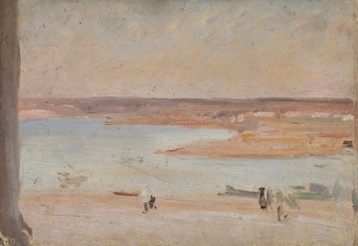 Jan Ciągliński - Desert landscape with a river