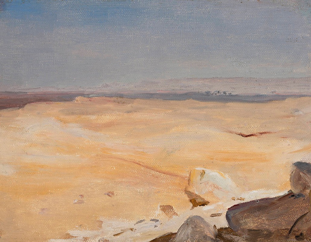Jan Ciągliński - Desert motif. From the journey to Egypt