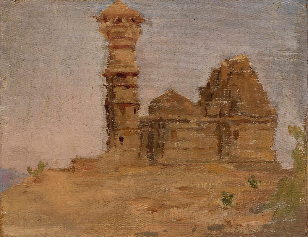 Jan Ciągliński - Deserted ancient temple in Chittorgarh. From the journey to India