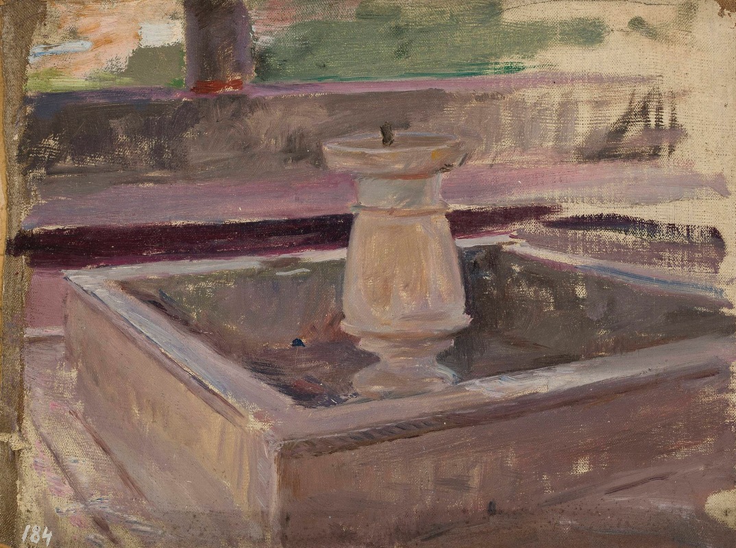 Jan Ciągliński - Fountain in the khan’s palace in Bakhchisaray. From the journey to Crimea