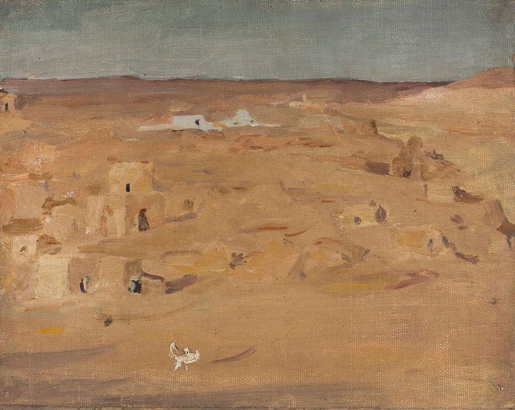 Jan Ciągliński - Graveyard in the desert. From the journey to Egypt