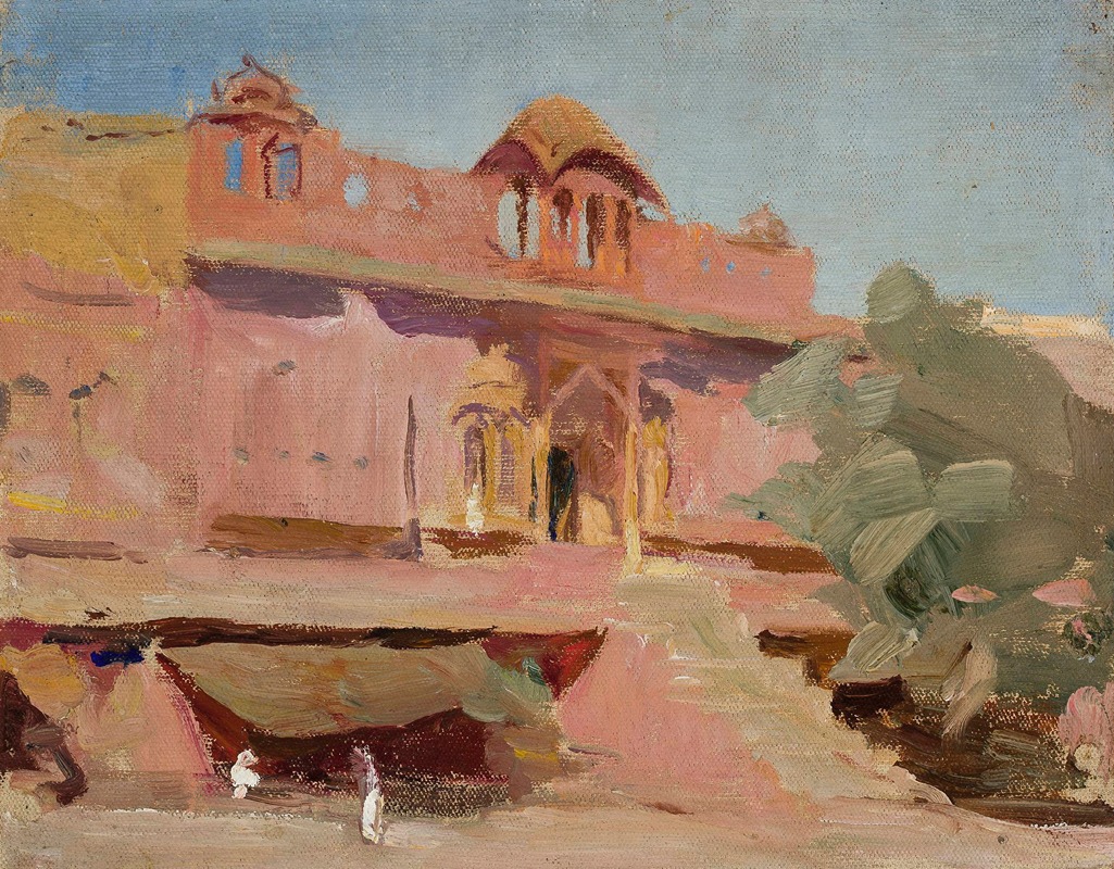 Jan Ciągliński - Jaipur – buildings. From the journey to India