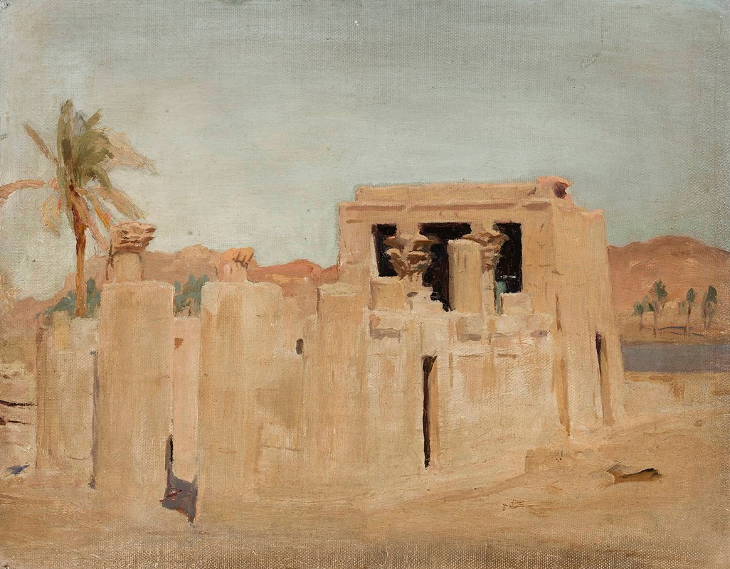 Jan Ciągliński - Luxor – bank of the Nile. From the journey to Egypt