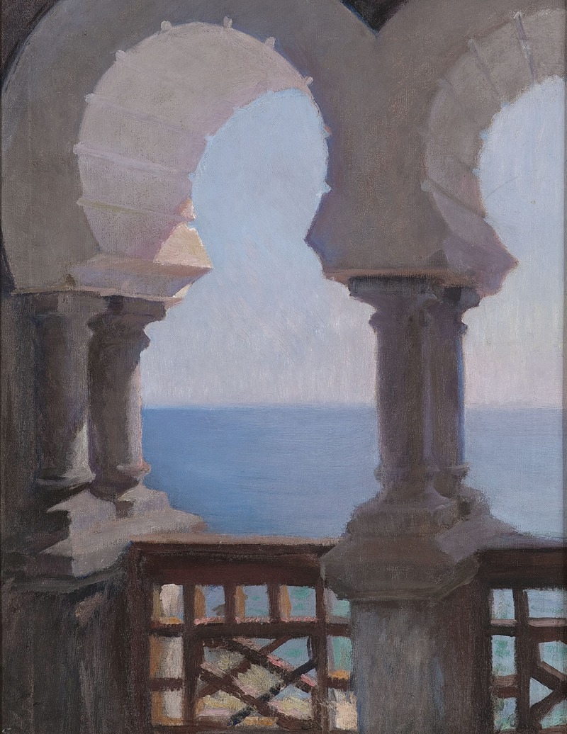 Jan Ciągliński - Moorish porch of the Bakhchi-Dere villa in Yalta. From the journey to Crimea