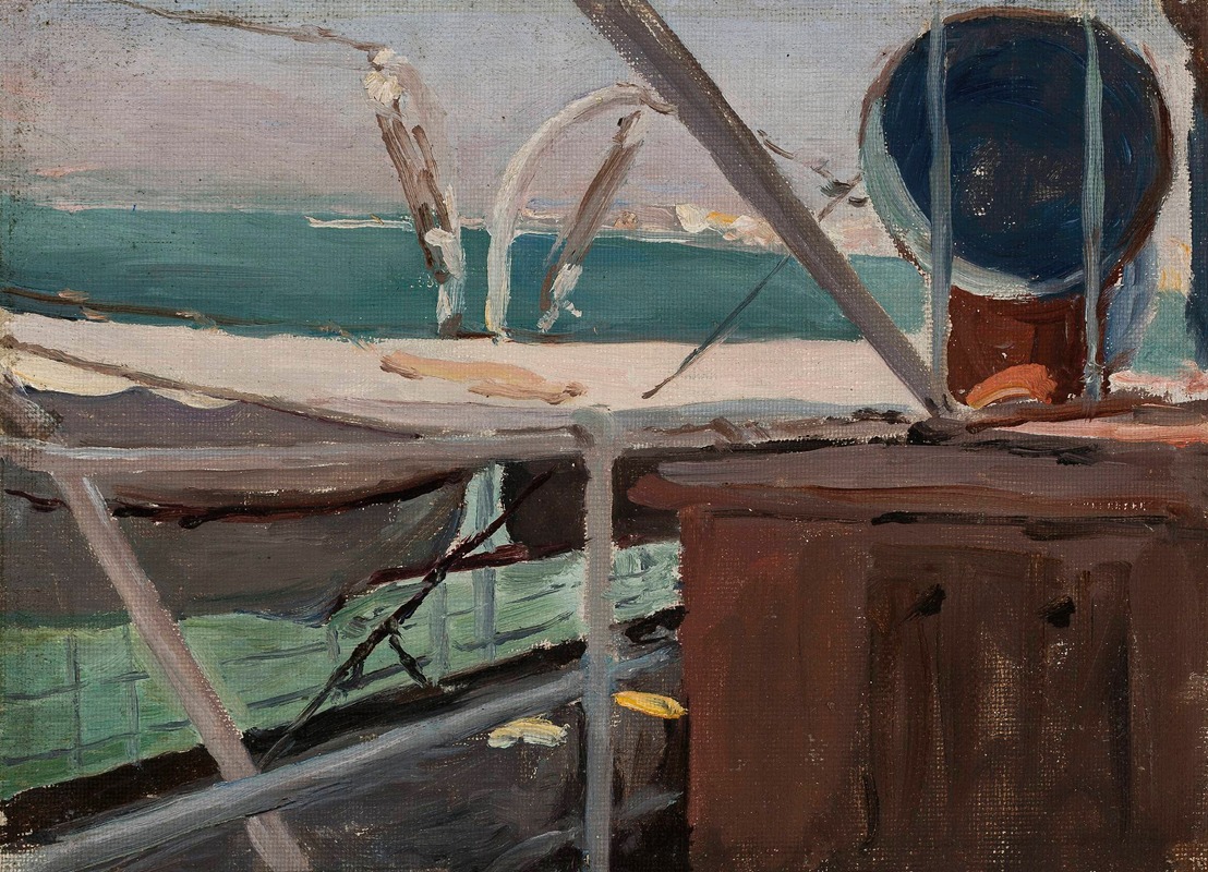 Jan Ciągliński - On the ship “Odessa” Fliegende Hollender. From the journey to Palestine