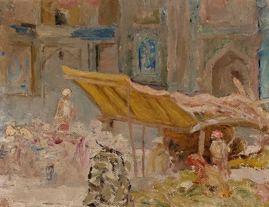 Jan Ciągliński - Samarkand – fruit market. From the journey to Turkestan