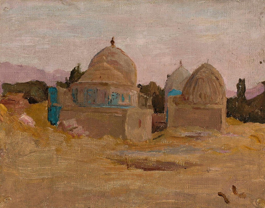 Jan Ciągliński - Samarkand – Shah-i-Zinda mosque From the journey to Turkestan