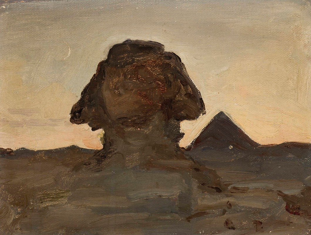 Jan Ciągliński - Sphinx by the moonlight. From the journey to Egypt