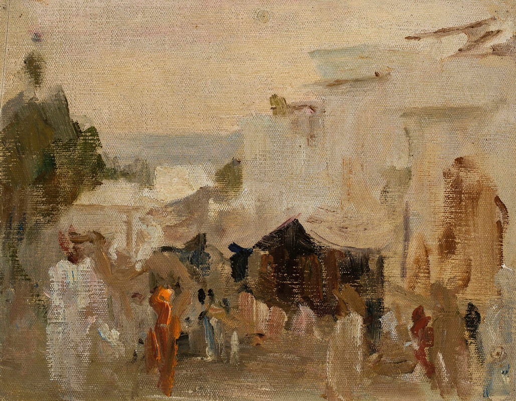 Jan Ciągliński - Street in Udaipur. From the journey to India