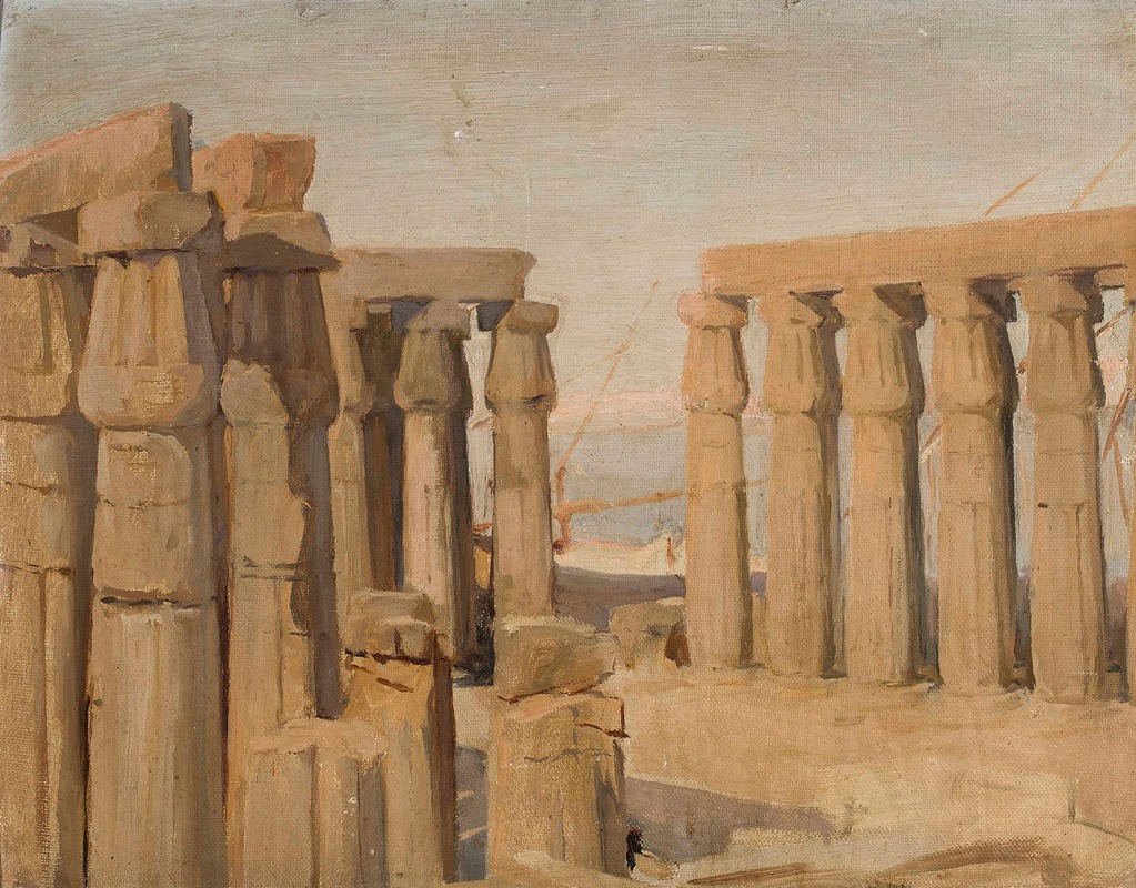 Jan Ciągliński - Temple in Luxor. From the journey to Egypt