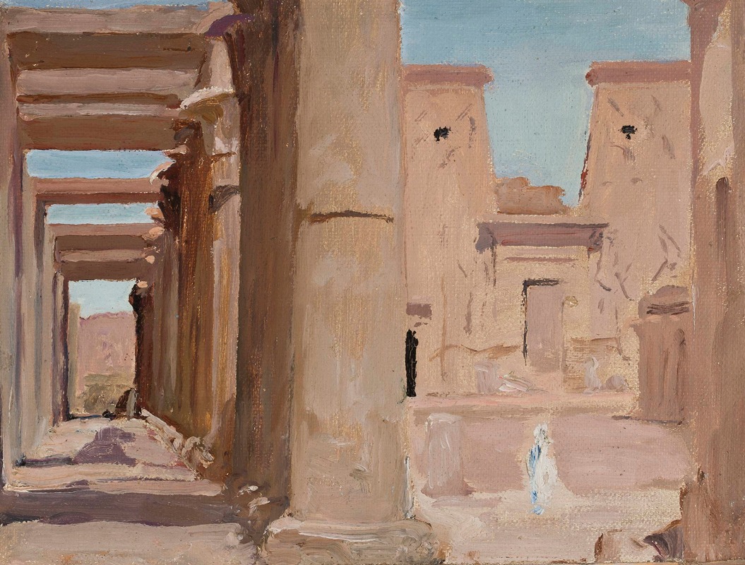 Jan Ciągliński - Temple. From the journey to Egypt 2