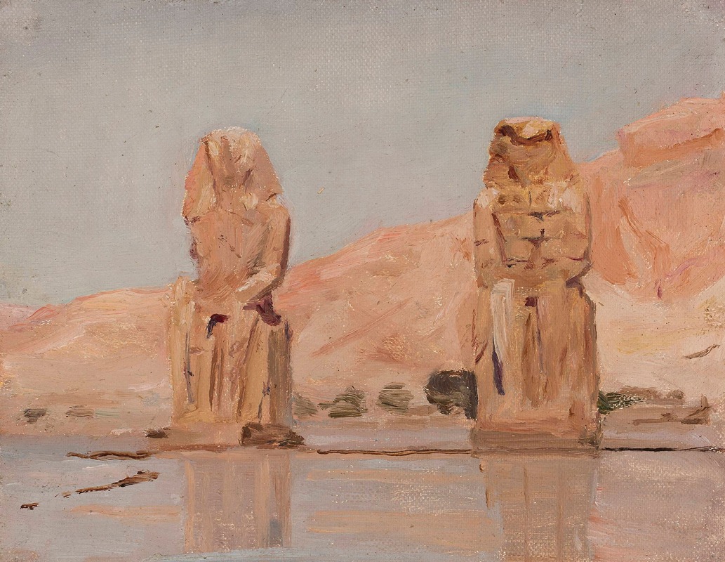 Jan Ciągliński - Two statues. From the journey to Egypt