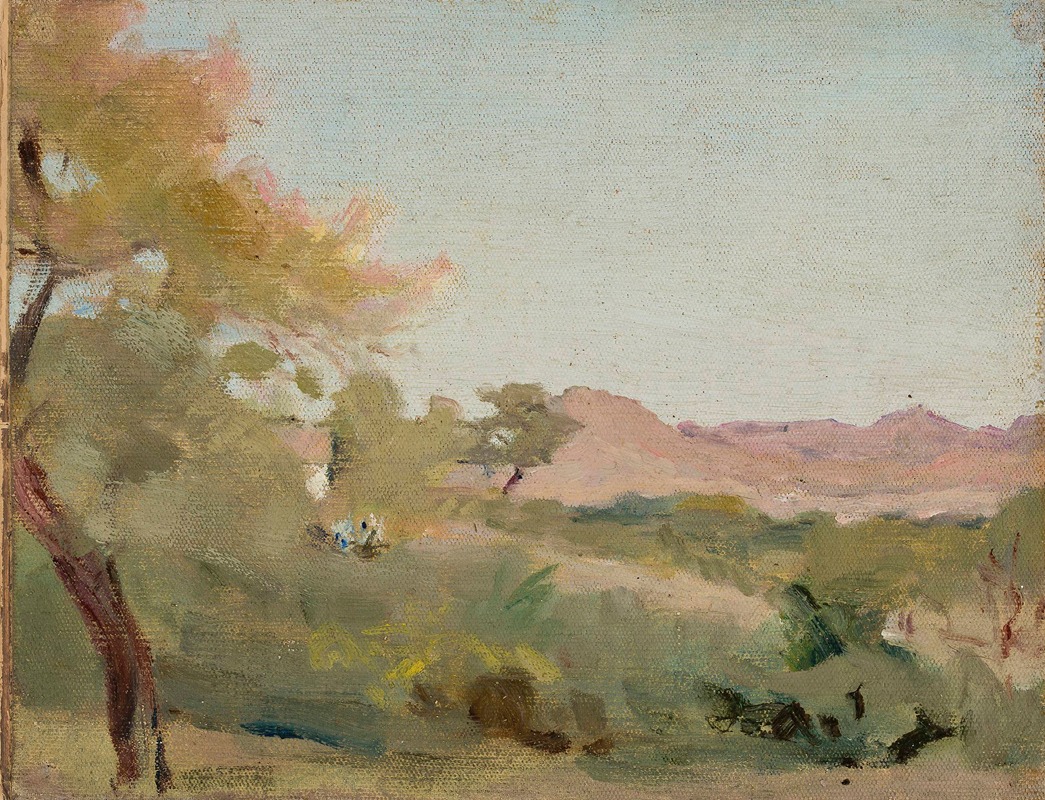 Jan Ciągliński - Udaipur – Indian landscape. From the journey to India