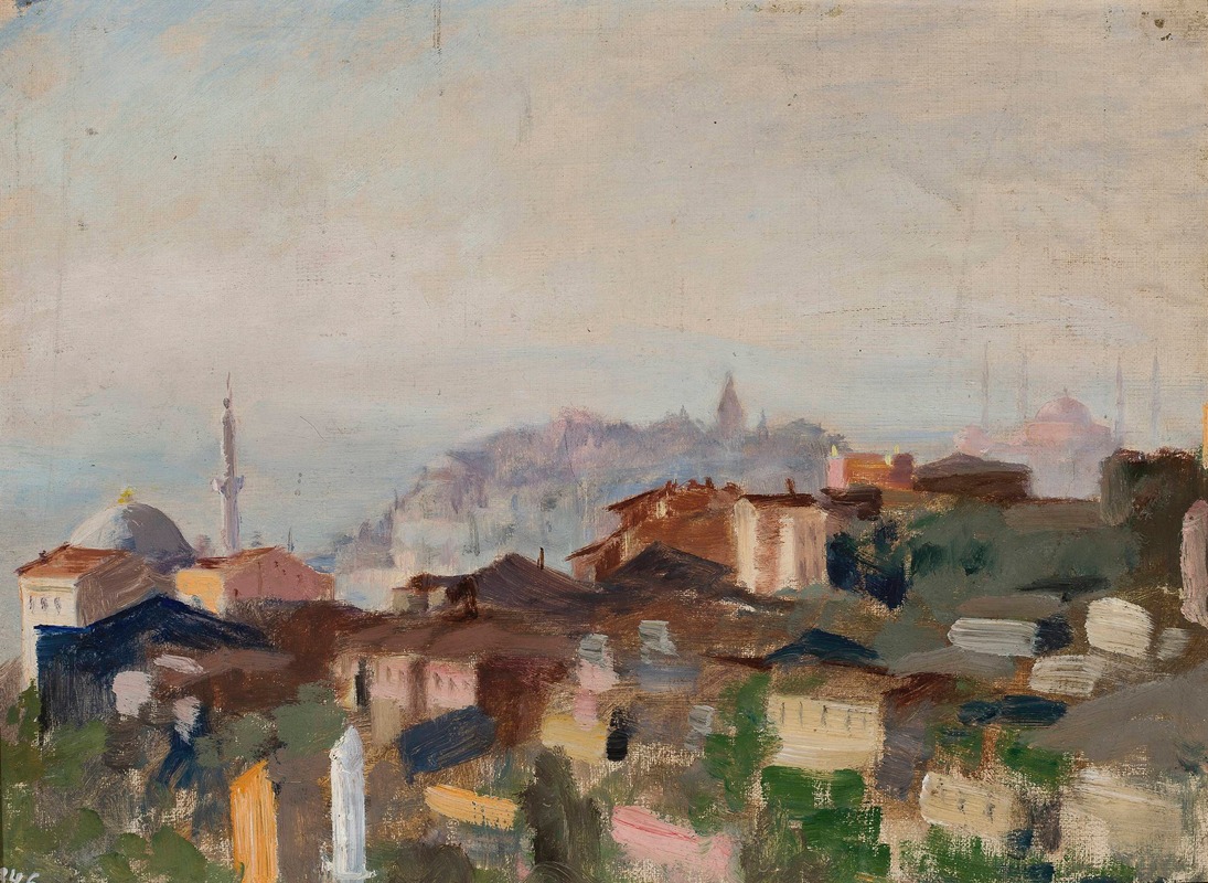 Jan Ciągliński - View of Punta del Seraglio. From the journey to Constantinople