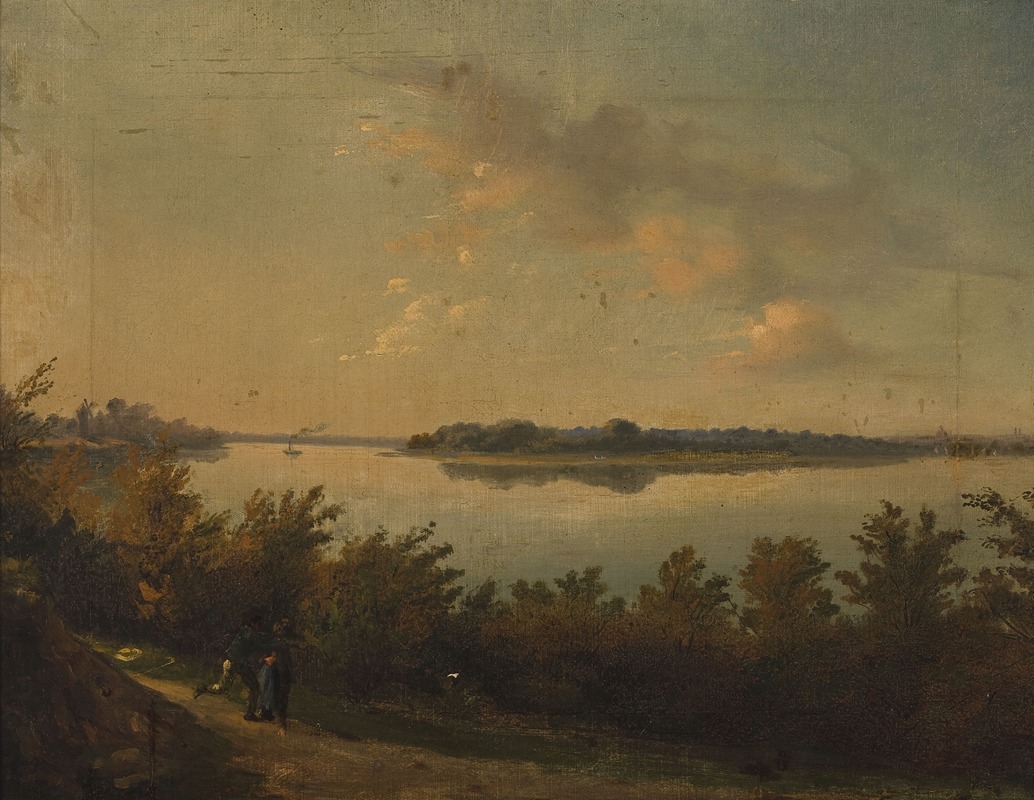 Jan Feliks Piwarski - Saska Kępa – Landscape at sunset
