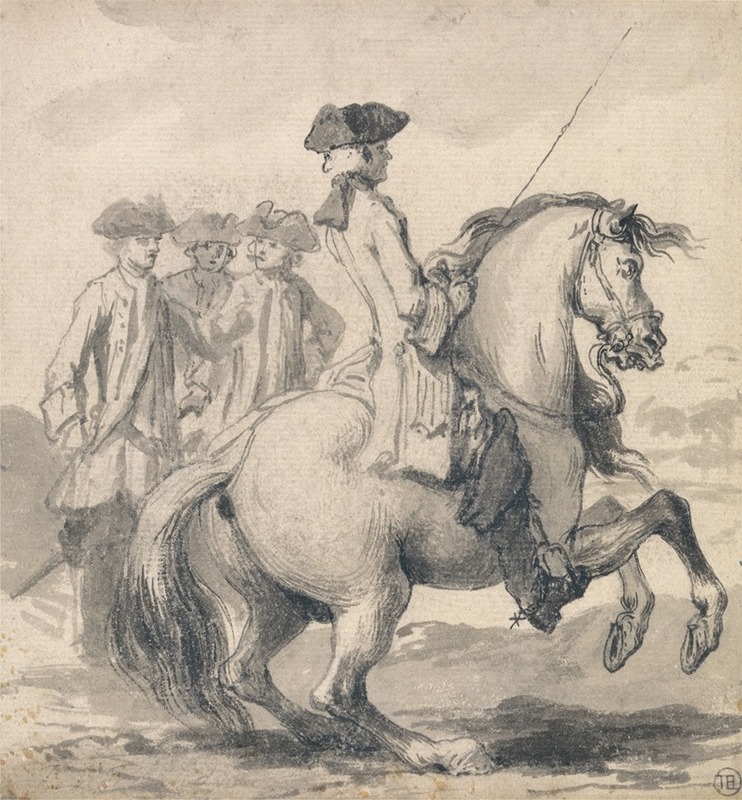 John Vanderbank - ‘The Manege-Gallop with the right leg’ engraved as plate 14 in ‘Twenty Five Actions of the Manage Horse…’