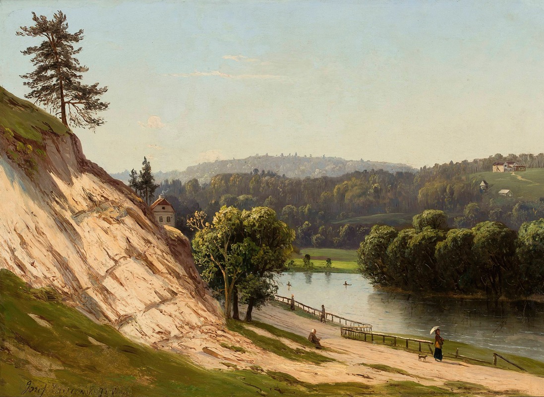 Józef Marszewski - Near Vilnius – River landscape