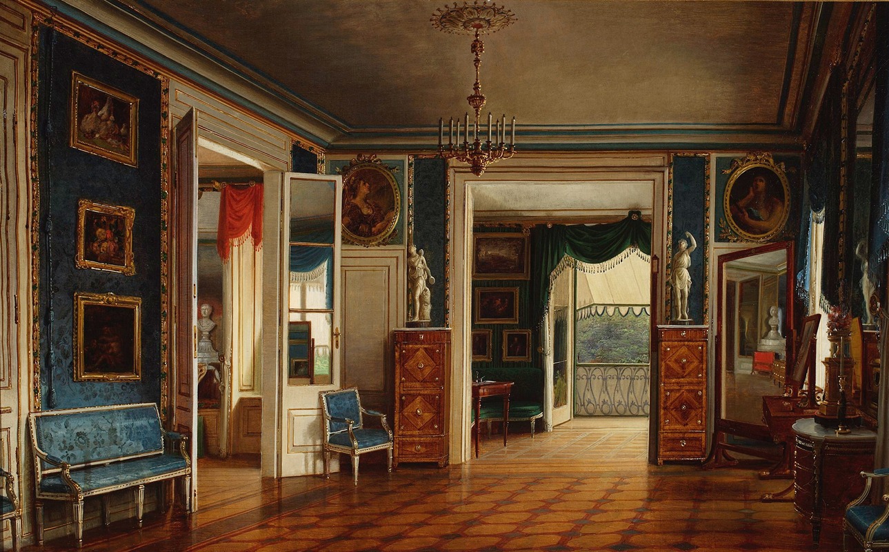 Marcin Zaleski - Interior of the royal bedroom in the Palace in Łazienki
