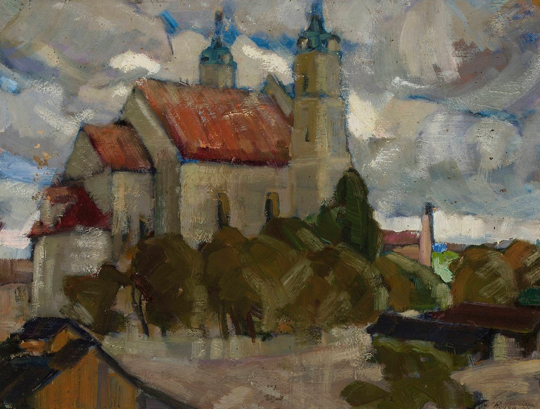 Michał Rouba - Church among trees