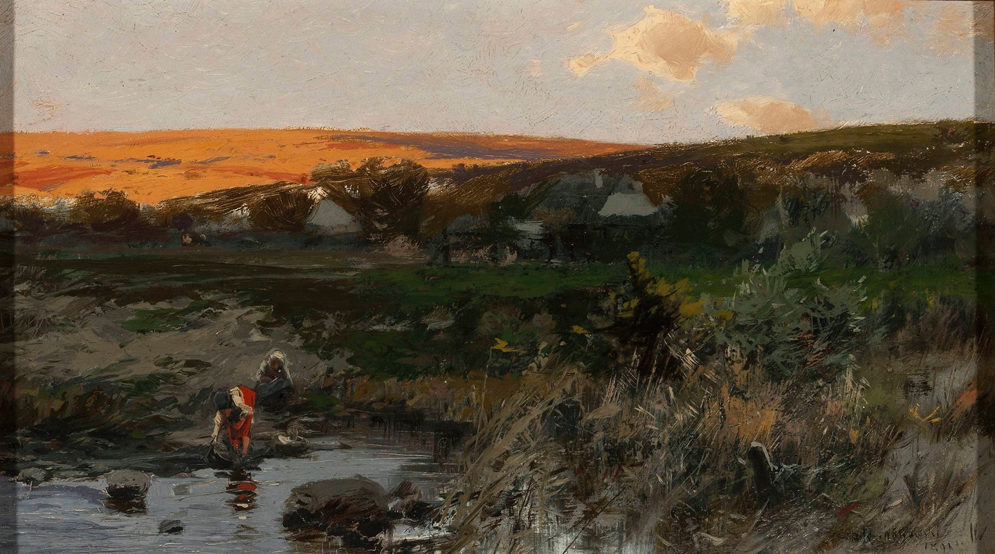Roman Kazimierz Kochanowski - Landscape at sunset