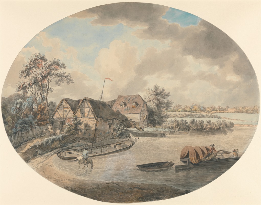 Samuel Hieronymus Grimm - Mill on the Avon, Pershore, Worcestershire