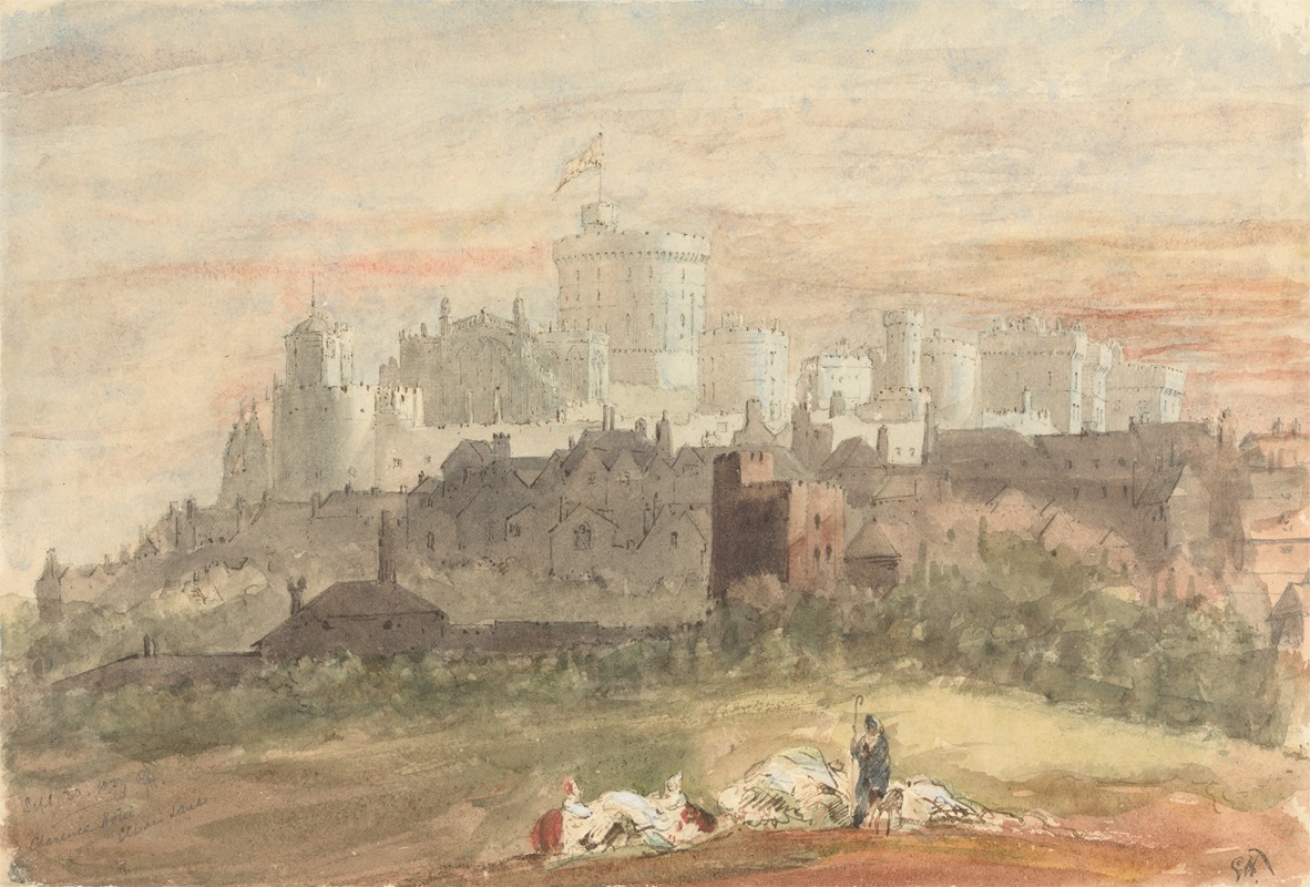 Sir George Hayter - A Capriccio of Windsor Castle
