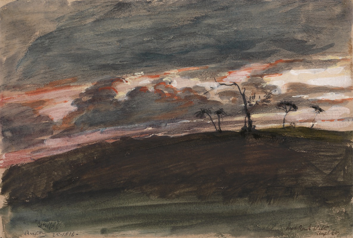 Sir George Hayter - Stormy Sunset, Legh Park, Wiltshire