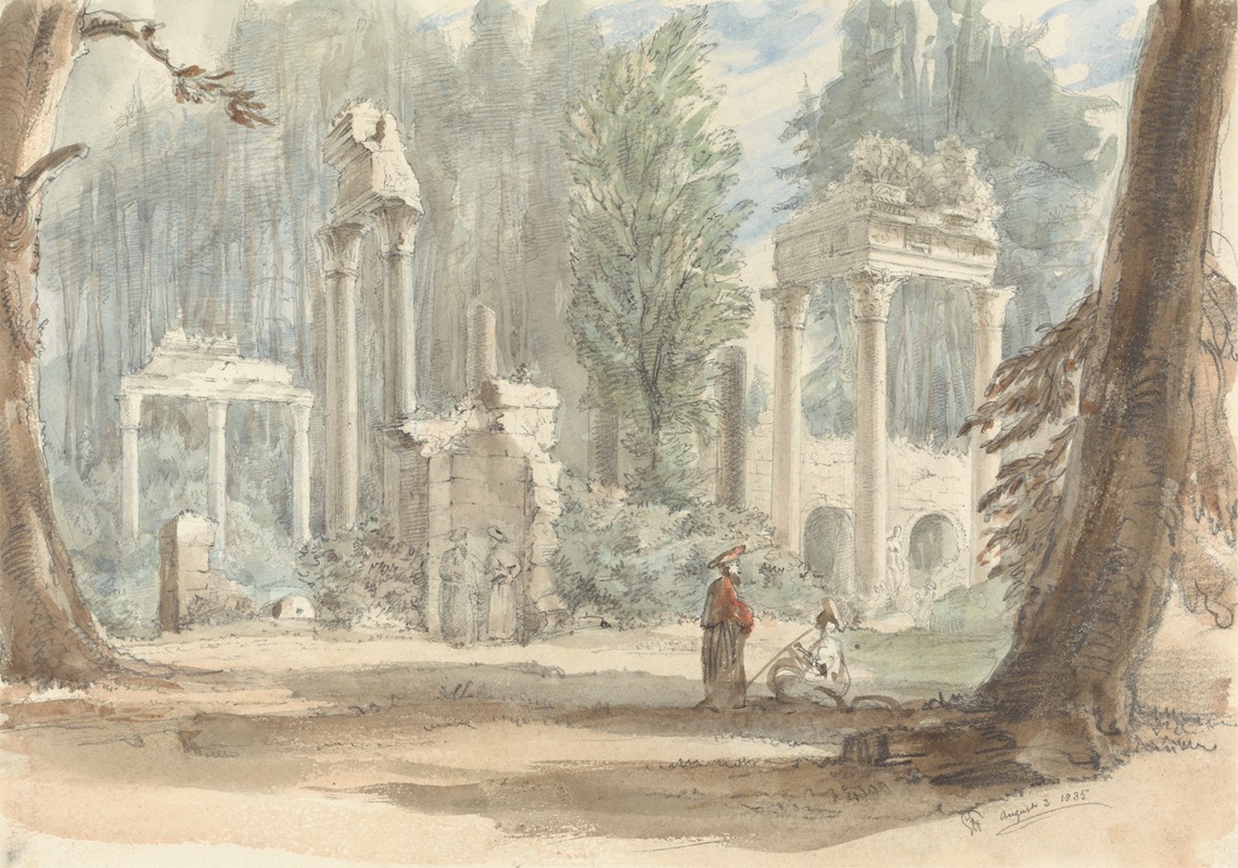 Sir George Hayter - The Ruins from Leptis Magna as they Appeared in the Royal Park at Virginia Water