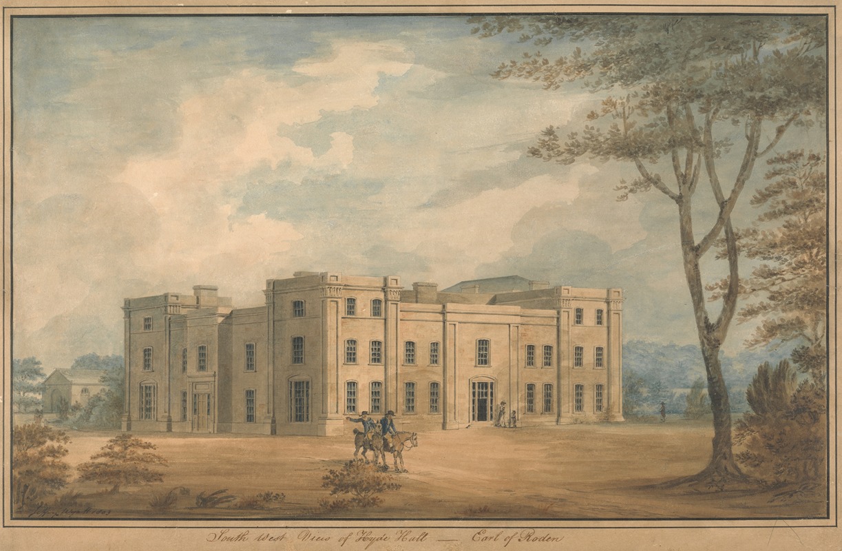 Sir Jeffry Wyatville - Hyde Hall, Hertfordshire; Perspective View