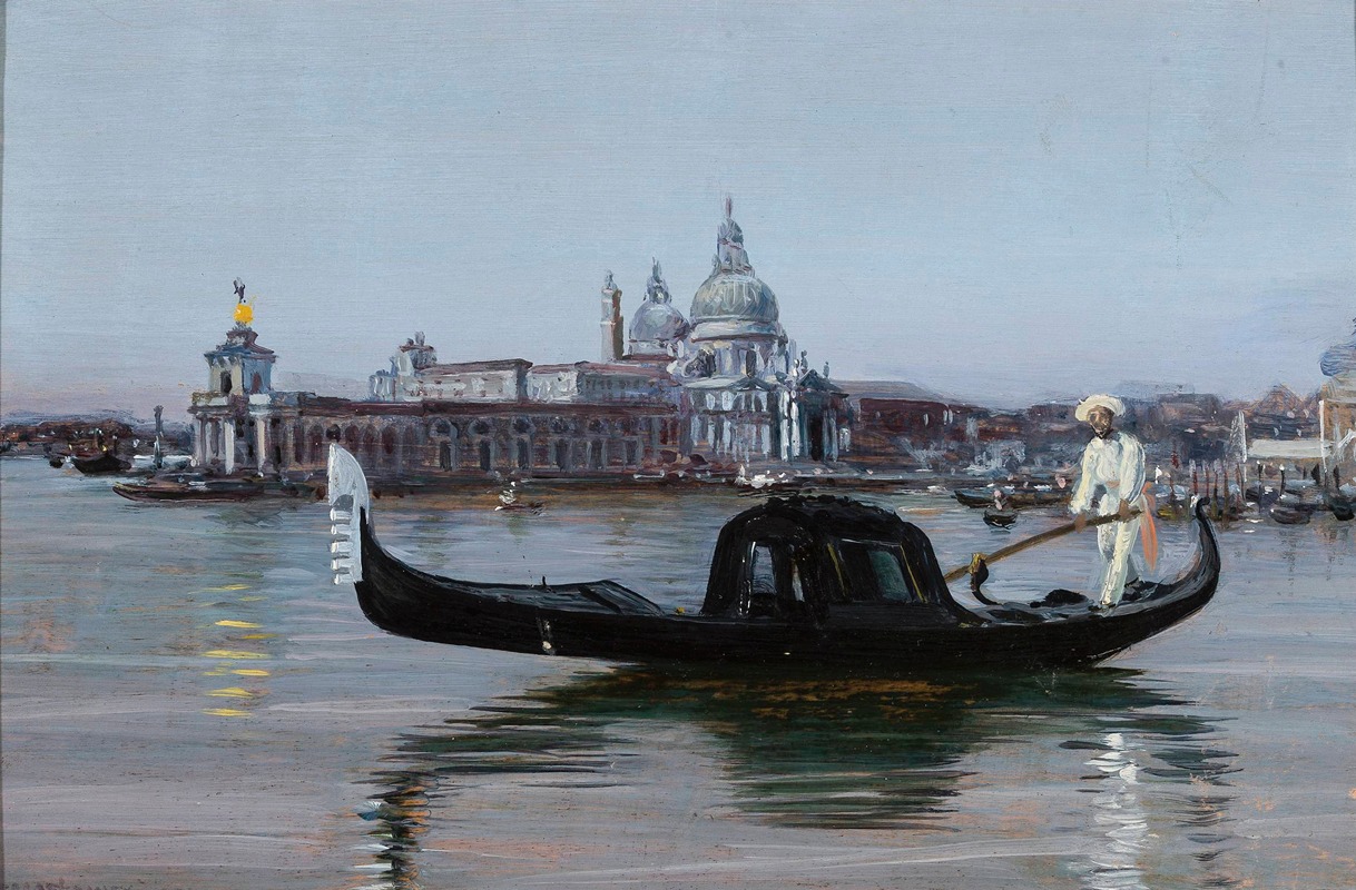 Stanisław Masłowski - View of Venice. Santa Maria della Salute