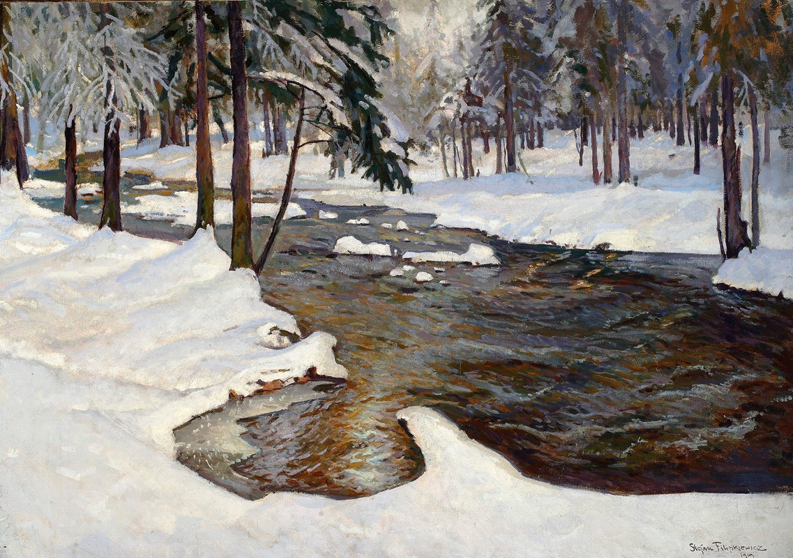 Stefan Filipkiewicz - Forest stream in winter