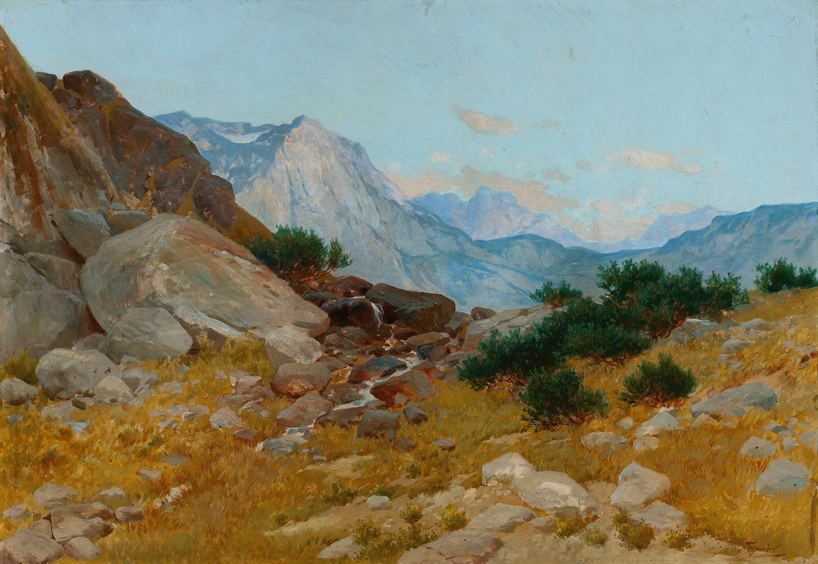 Tadeusz Popiel - Landscape from the Tatra Mountains