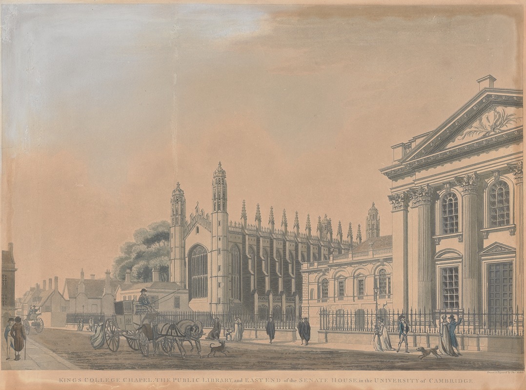 Thomas Malton the Younger - Cambridge University; Kings College Chapel