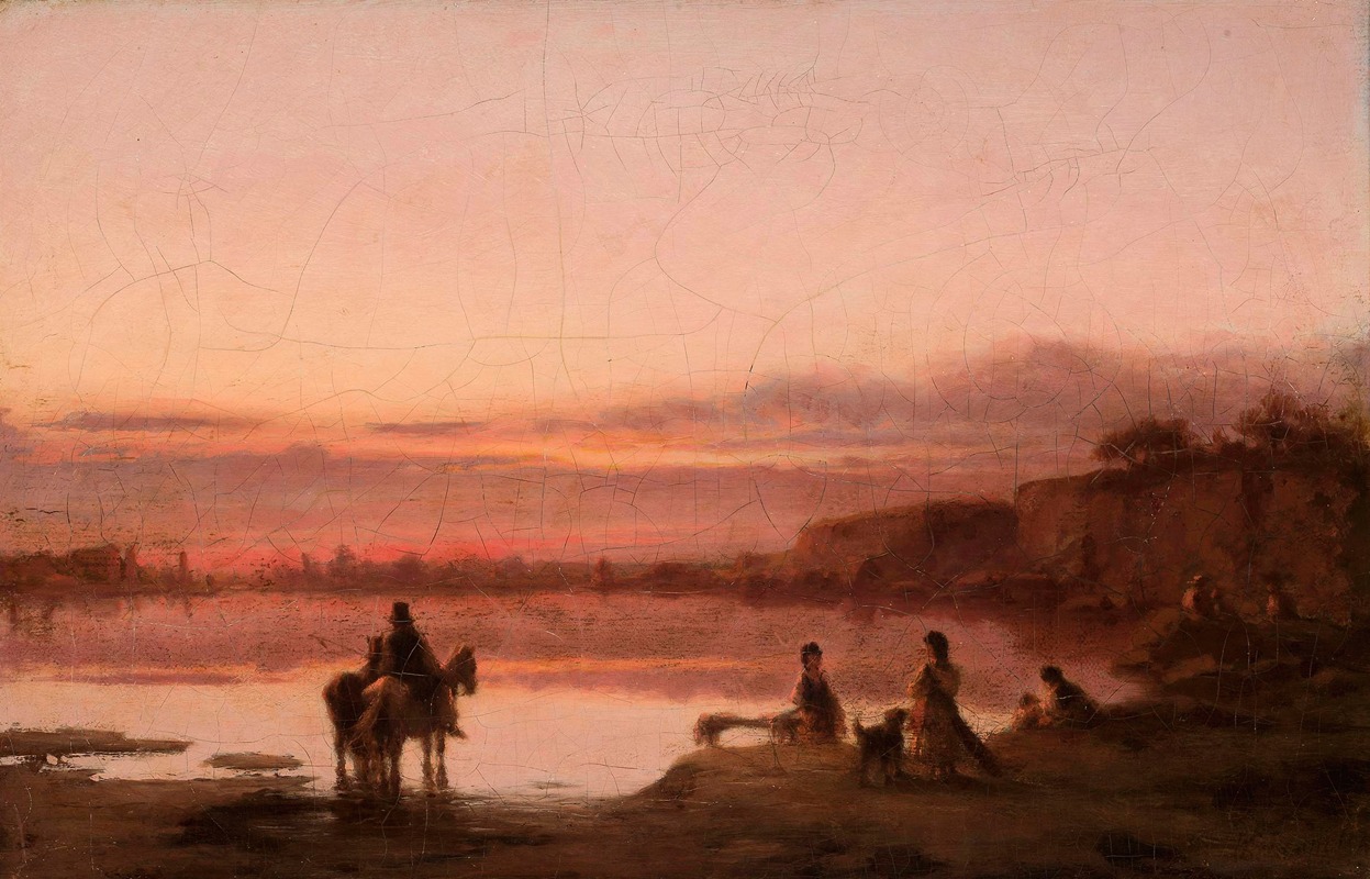 Wilhelm Leopolski - Landscape at sunset