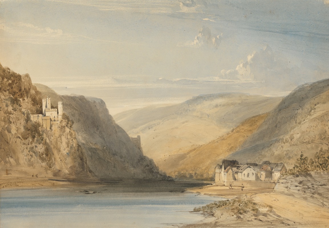 William Callow - The Rhine at Assmannshausen