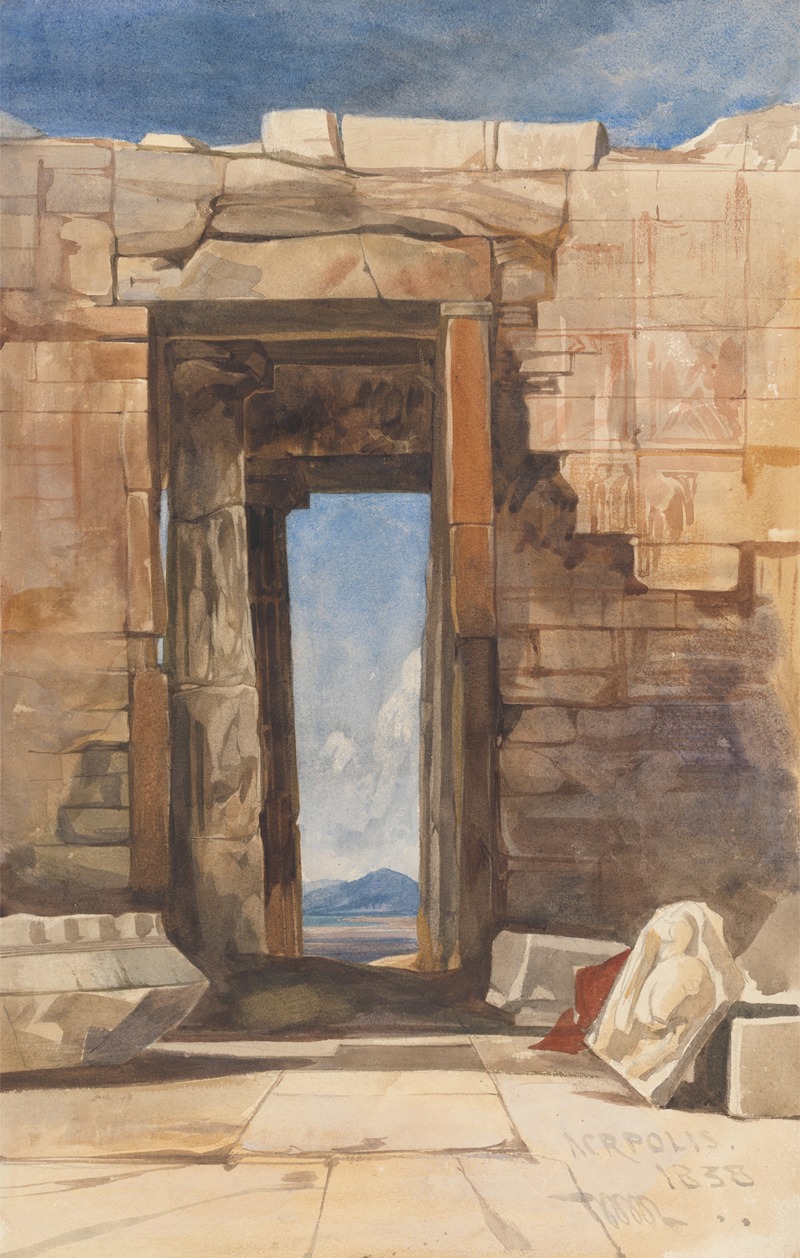 William James Müller - A Doorway in the Acropolis, Athens