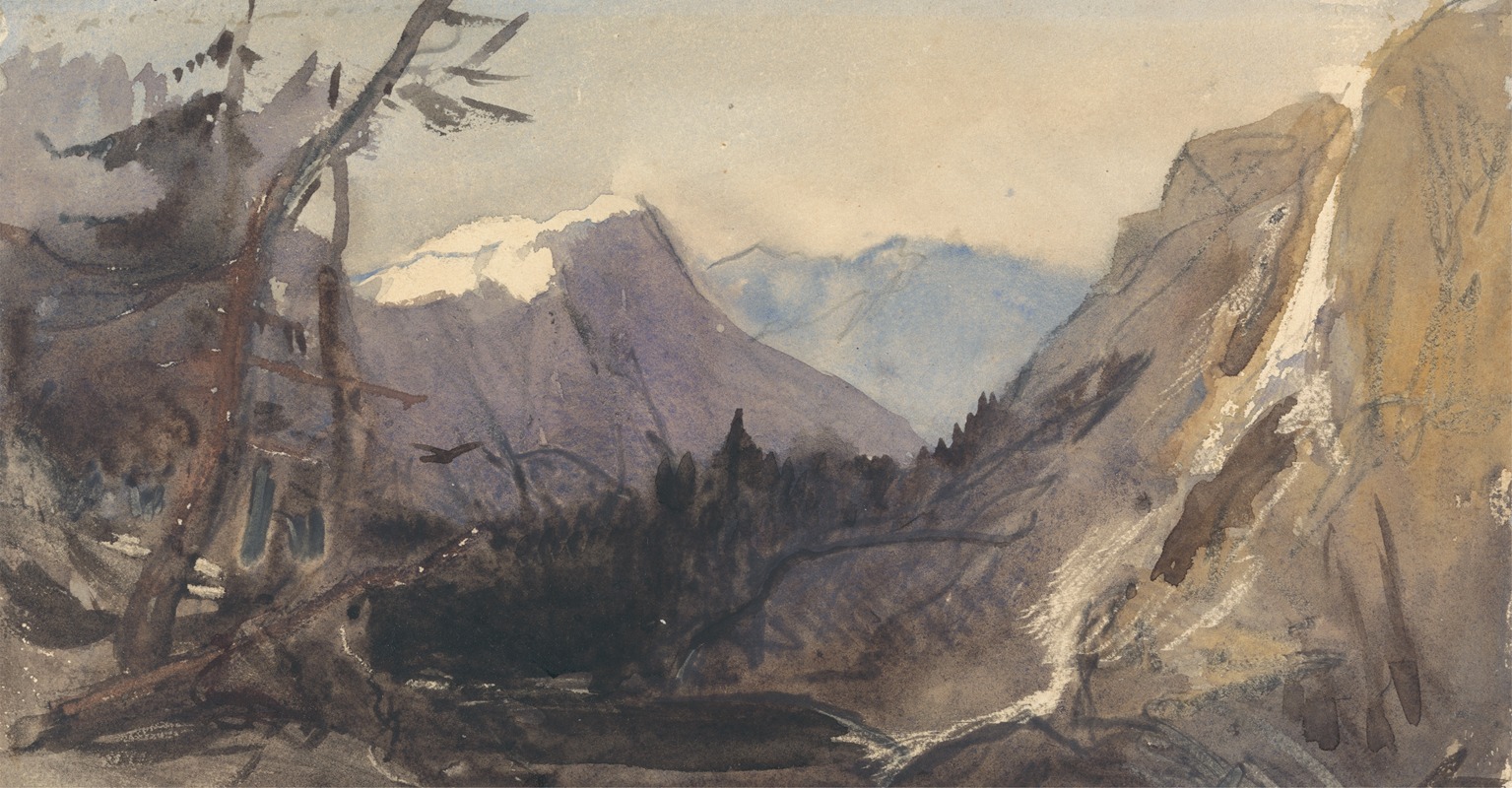 William James Müller - Alpine Landscape, possibly the Matterhorn