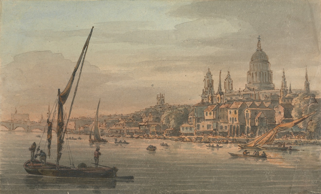William Marlow - The City and St. Paul’s from the South Bank