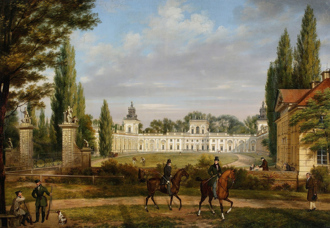 Wincenty Kasprzycki - View of the Wilanów Palace from the entrance