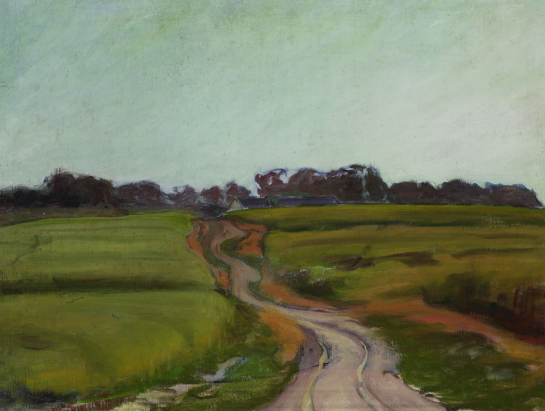 Władysław Ślewiński - Road among fields