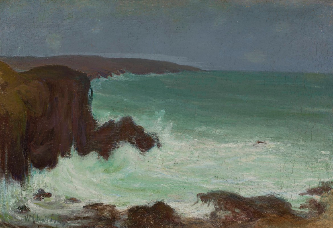 Władysław Ślewiński - Storm of waves