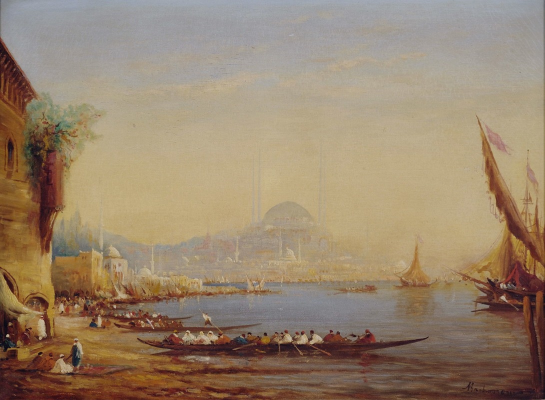 Alfred August Felix Bachmann - Istanbul. Ansicht des Hafens