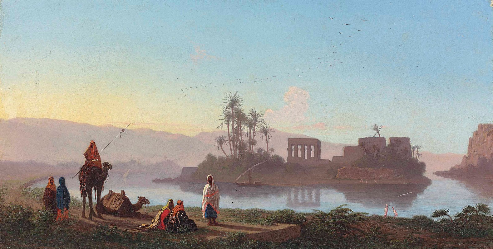 Charles Théodore Frère - Vue de L’Ile de Philae, Nubie