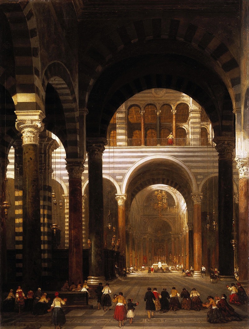David Roberts - Interior of the Cathedral, Pisa.