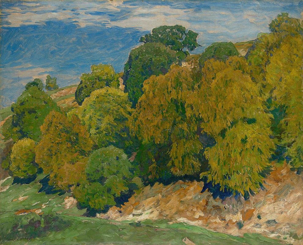 Eugen Bracht - Slope with beeches