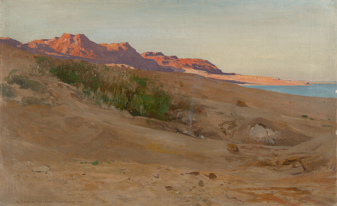 Eugen Bracht - Um-Baghek on the Dead Sea