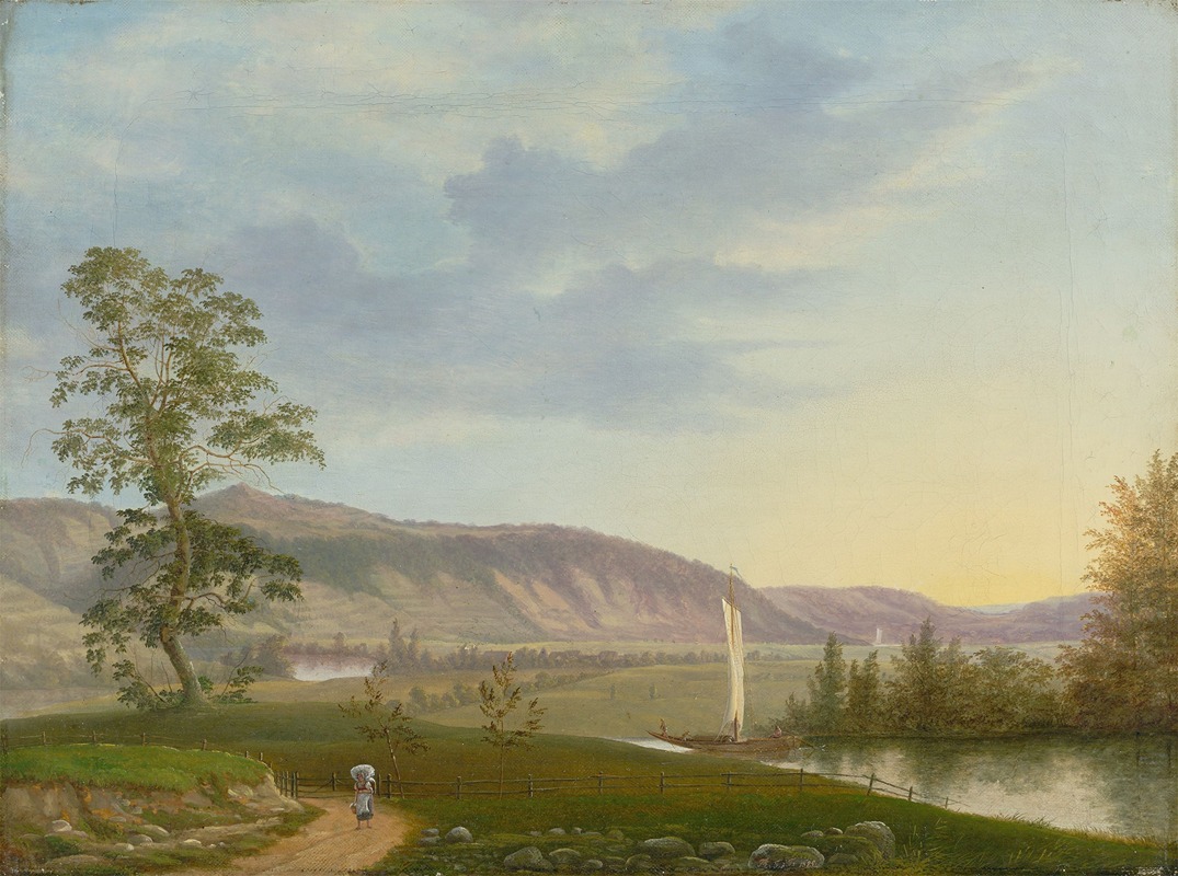 F. M. E. Fabritius De Tengnagel - Blick auf die Elbe bei Dresden